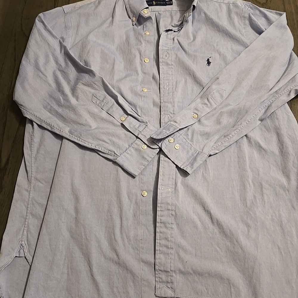Ralph Lauren Men's Light Blue Casual Button Down Shirt